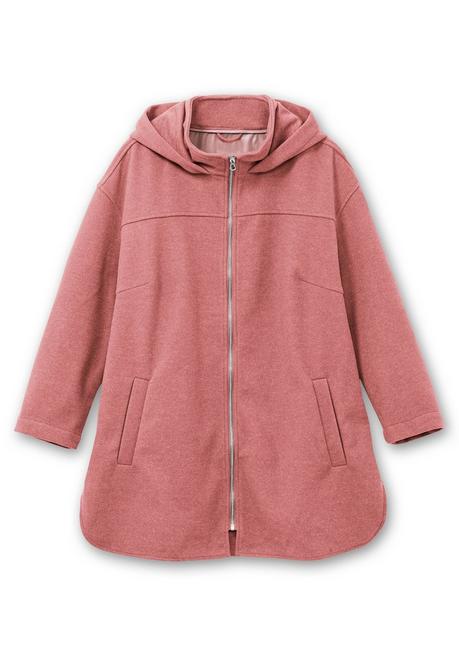 sheego Kapuzenjacke mit Stehkragen und Reißverschluss - rosenholz sheego zollfrei