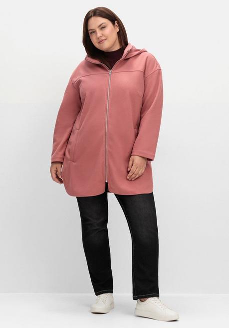 sheego Kapuzenjacke mit Stehkragen und Reißverschluss - rosenholz sheego zollfrei