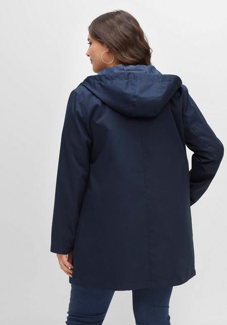 sheego Übergangsjacke in A-Linie, mit Kapuze und Reißverschluss - nachtblau sheego Verkauf