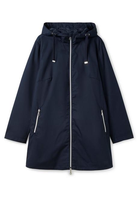 sheego Übergangsjacke in A-Linie, mit Kapuze und Reißverschluss - nachtblau sheego Verkauf