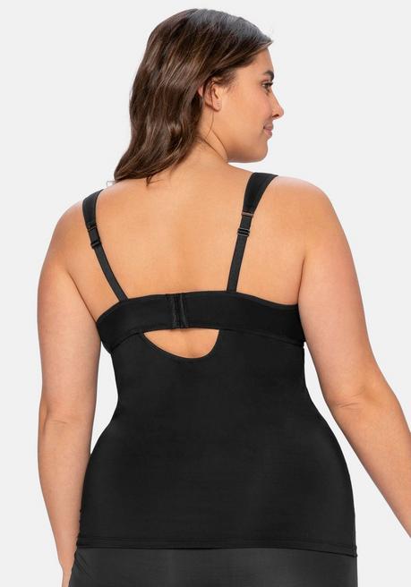 sheego Top aus Microfaser, mit integriertem Bügel-BH - schwarz sheego Rabatt