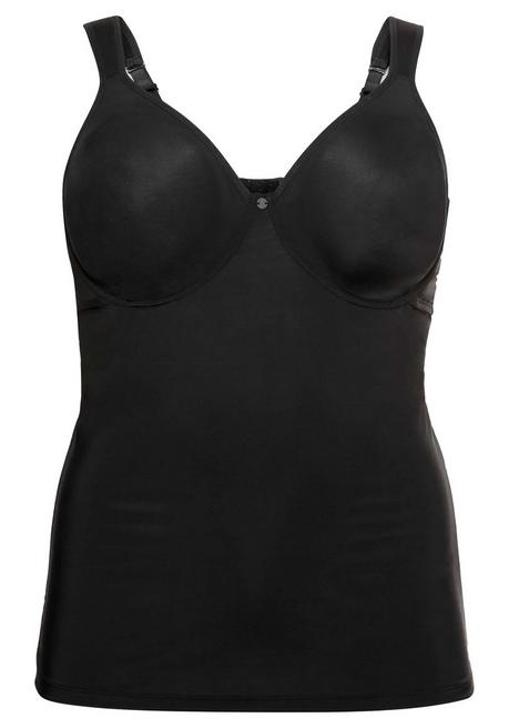 sheego Top aus Microfaser, mit integriertem Bügel-BH - schwarz sheego Rabatt