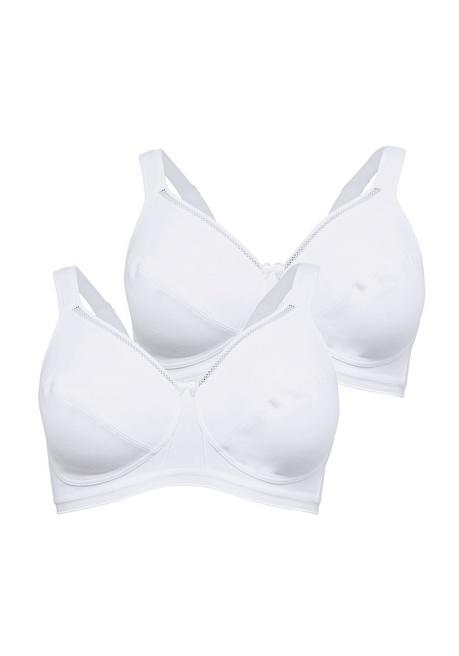 sheego Doppelpack BHs ohne Bügel - weiß sheego Online Shopping
