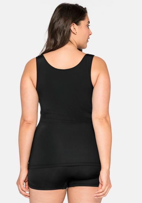 sheego Tanktop in extralanger Form, aus Microfaser - schwarz sheego Preisnachlass