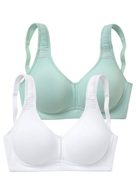 PETITE FLEUR Doppelpack T-Shirt-BHs - mint+weiß sheego Riesige Ersparnisse