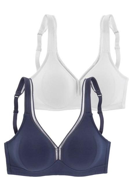PETITE FLEUR T-Shirt-BH - marine+weiß sheego VIP-Rabatte