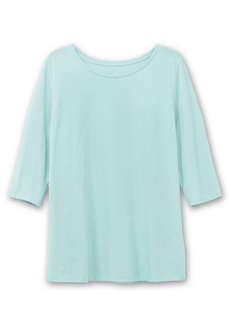 sheego Shirt in Piqué-Qualität mit 3/4-Ärmeln - mint sheego Bis zu 65% Rabatt