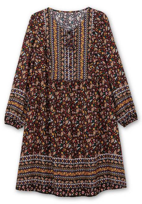 sheego Hängerchen-Kleid im Mustermix, in A-Linie - braun gemustert sheego Kostenloser Versand international