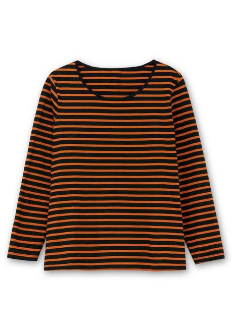 sheego Ringelshirt mit Rundhalsausschnitt - schwarz gestreift sheego Fabrikladen
