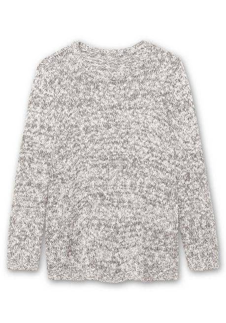 sheego Pullover aus meliertem Effektgarn - anthrazit sheego Outlet