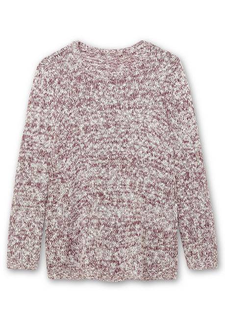 sheego Pullover aus meliertem Effektgarn - burgund sheego Auslauf