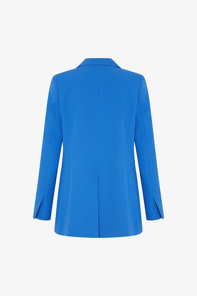 Sly 010 Lang geschnittener knopfloser Blazer aus Crêpe-envers-Satin Valentinstagsangebot