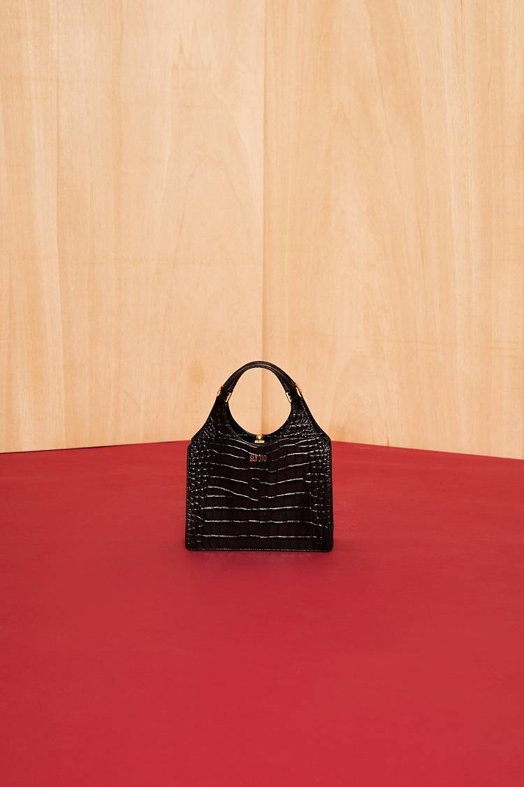 Sly 010 Maria Bag aus Leder mit Kroko-Prägung Top Angebot