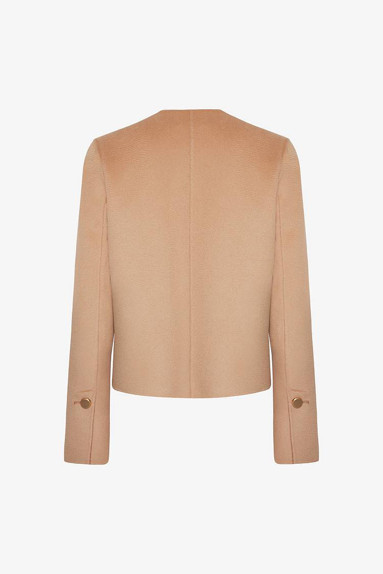 Sly 010 Kragenlose Doubleface-Jacke mit aufgesetzten Taschen Wochenangebot