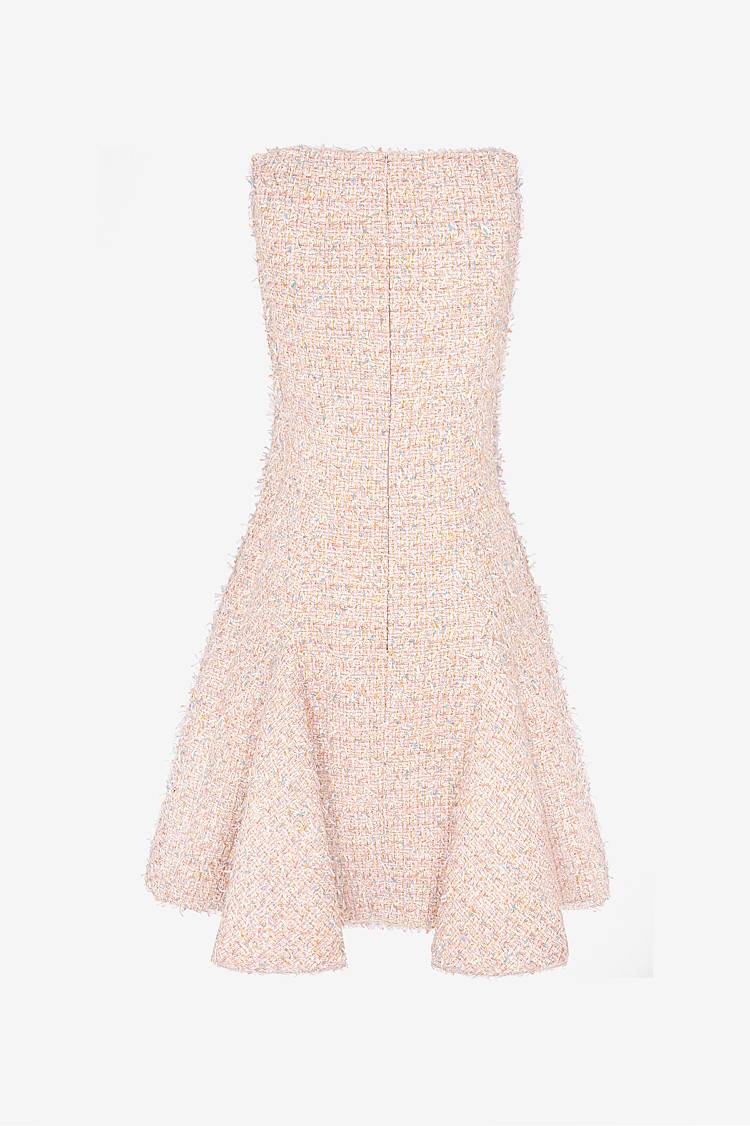 Sly 010 Tweed-Kleid mit Godet-Falten 2025
