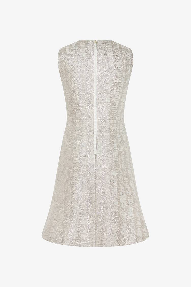 Sly 010 Tailliertes Kleid aus funkelndem Lurex-Jacquard Neuheiten