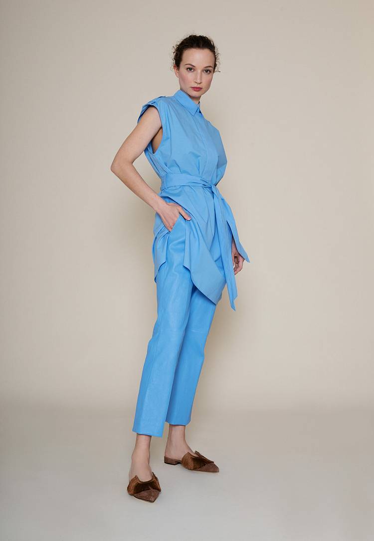 Sly 010 Klassische Hose aus Nappa Leder Riesige Rabatte