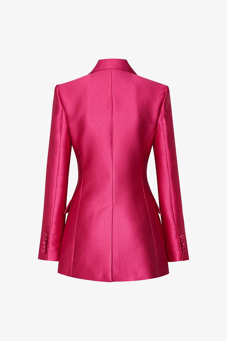 Sly 010 Asymmetrischer taillierter Blazer aus Taft Vatertagsangebot