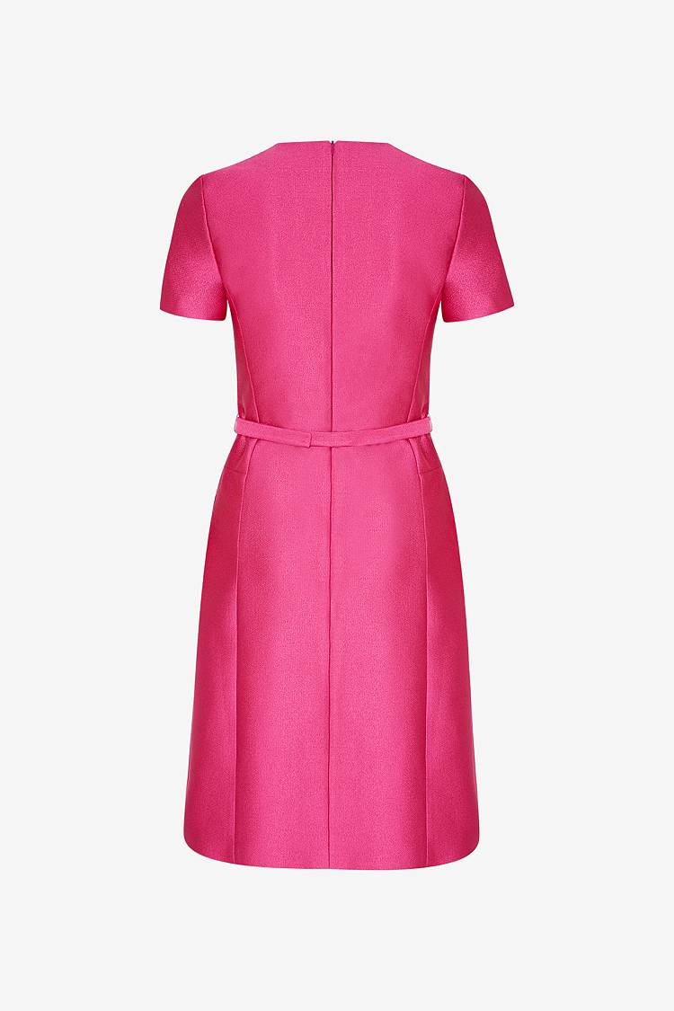 Sly 010 Elegantes Midi-Kleid mit Stoffgürtel Heißer Verkauf