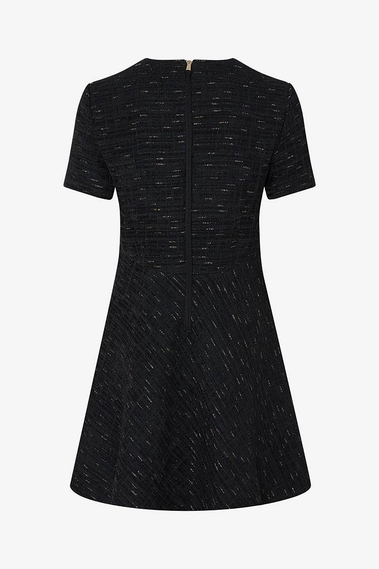 Sly 010 Schlichtes Tweedkleid mit Seitentaschen Blitzverkäufe