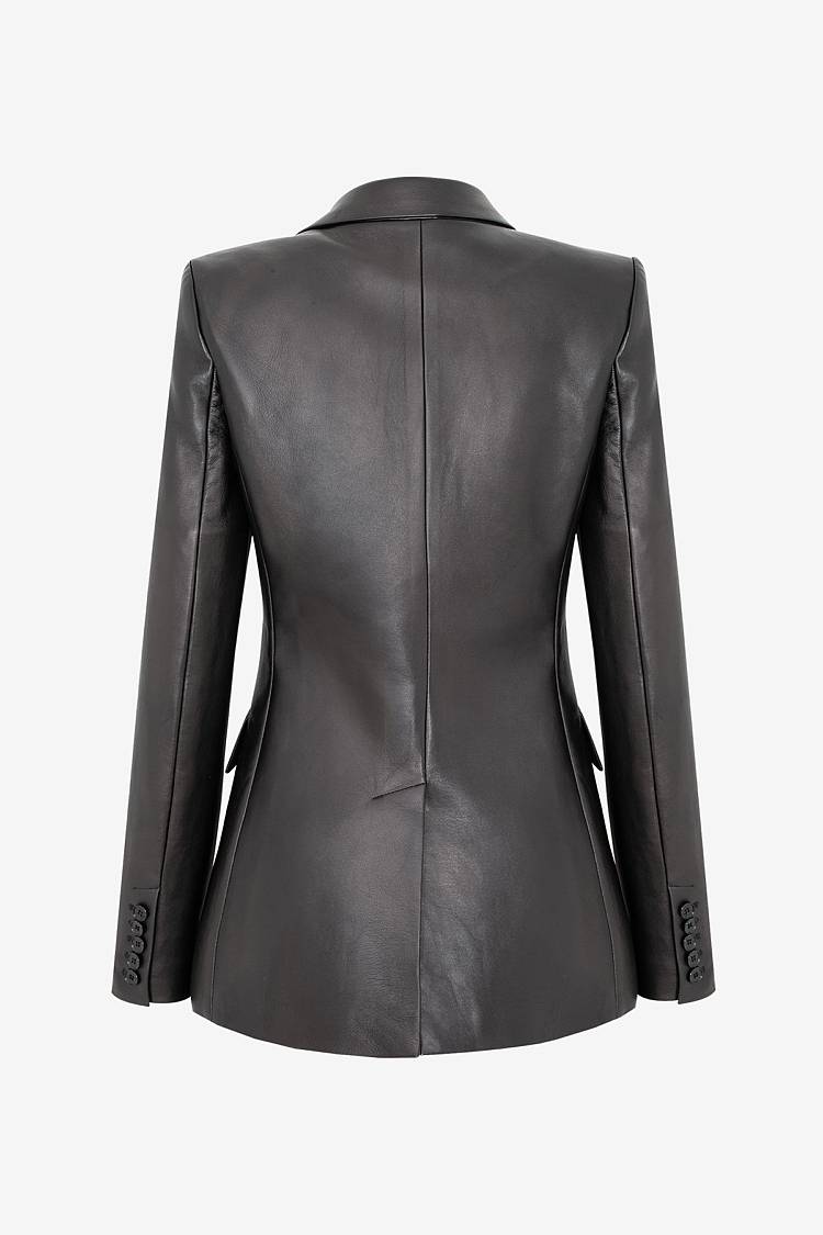 Sly 010 Taillierter Blazer aus Leder Flash Sale