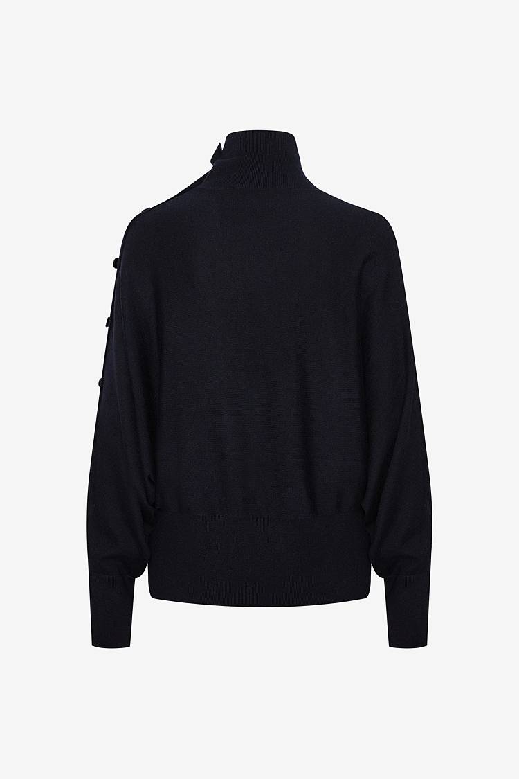 Sly 010 Rollkragenpullover mit Zierknöpfen Online Shopping