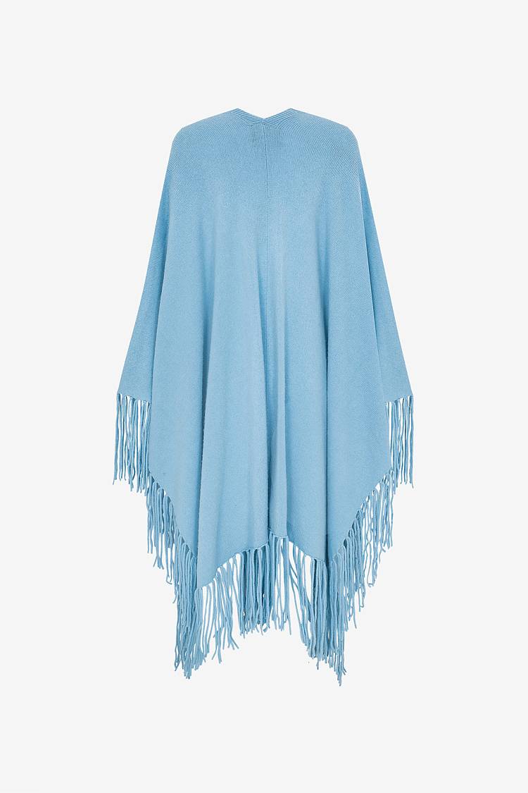 Sly 010 Kaschmir Poncho mit Fransen Muttertagsangebot