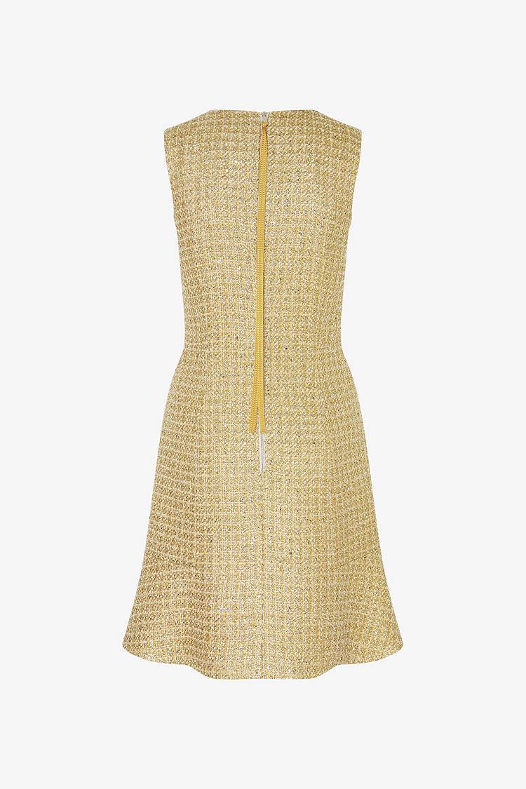 Sly 010 Tailliertes Kleid aus funkelndem Tweed Räumungsverkauf