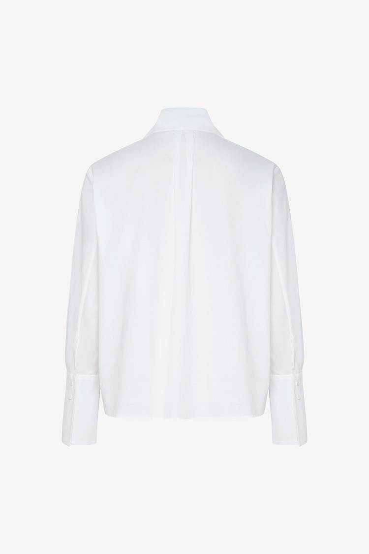 Sly 010 Baumwoll-Bluse mit Schalkragen Auslauf