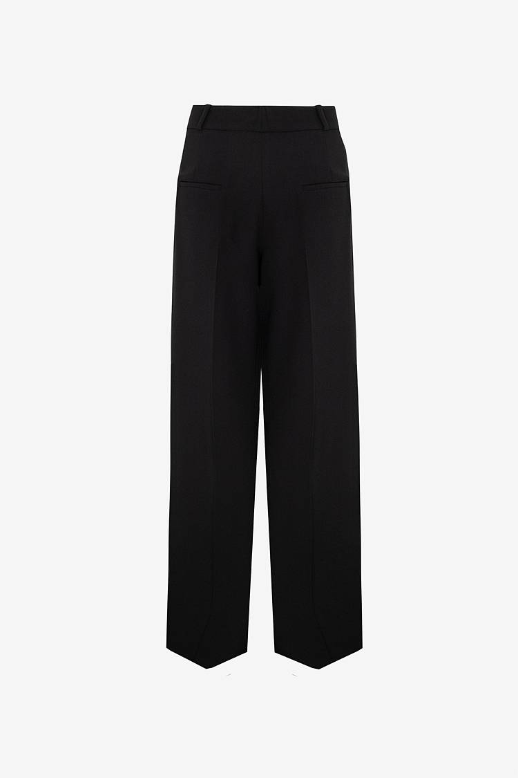 Sly 010 Gerade Hose mit Bundfalte aus Crêpe-Envers-Satin Angebote