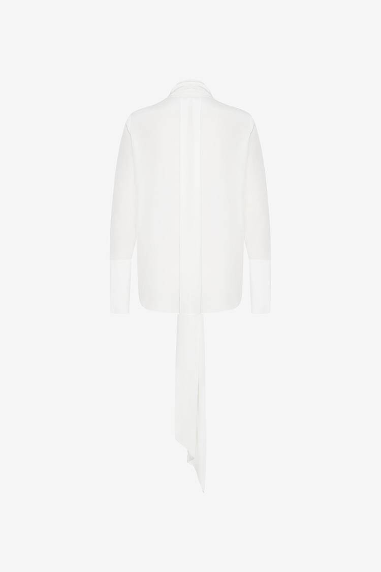 Sly 010 Lockere Seidenbluse mit Schluppe Fabrikverkauf