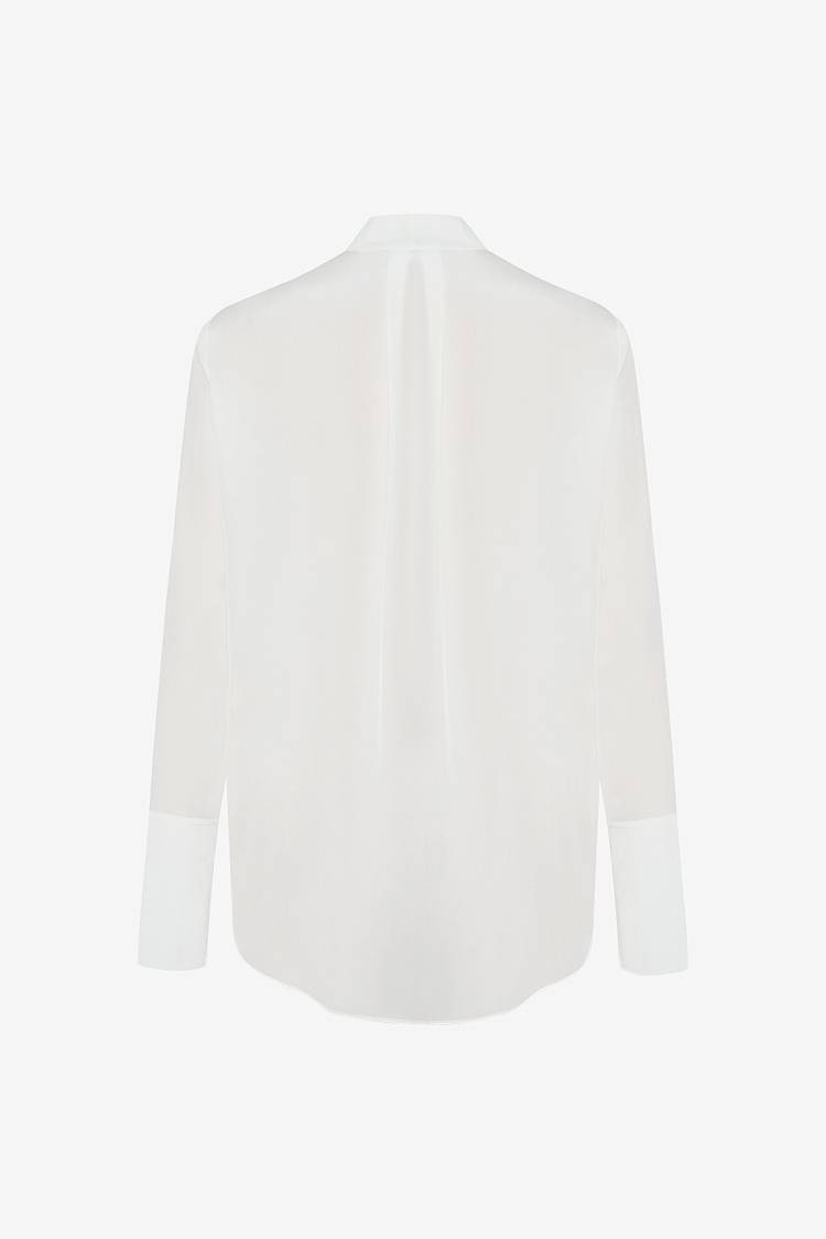 Sly 010 Schlichte Seidenbluse mit V-Ausschnitt Zeitlich begrenztes Angebot