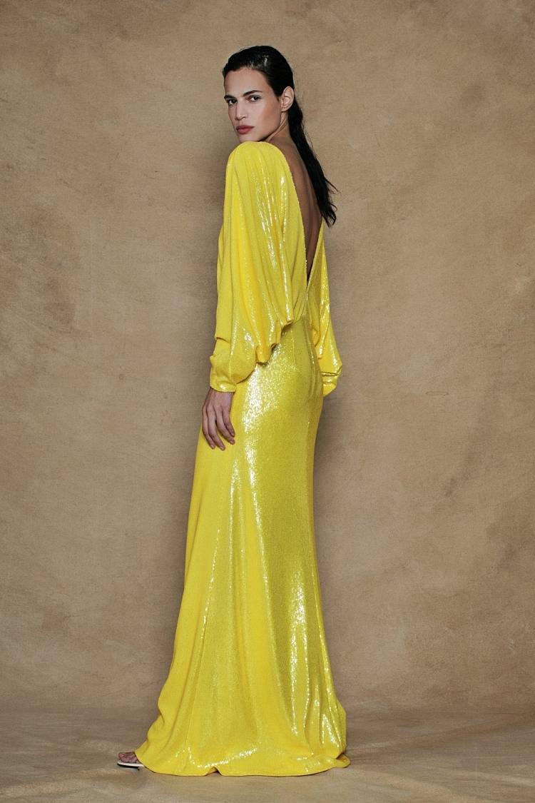 Sly 010 Bodenlanges Paillettenkleid Sonderangebote