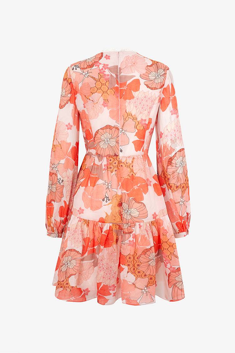 Sly 010 Blumenbedrucktes Kleid Kostenlose Rückgabe