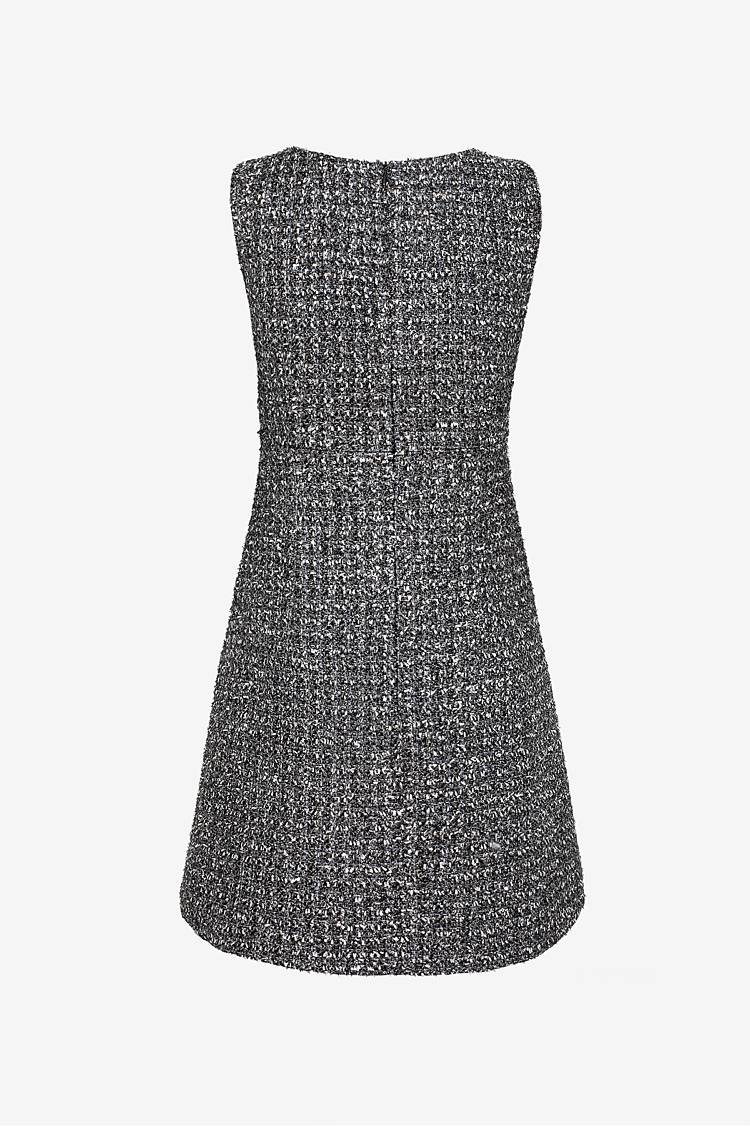 Sly 010 Feminines Kleid aus glitzerndem Tweed Bis zu 50% Rabatt