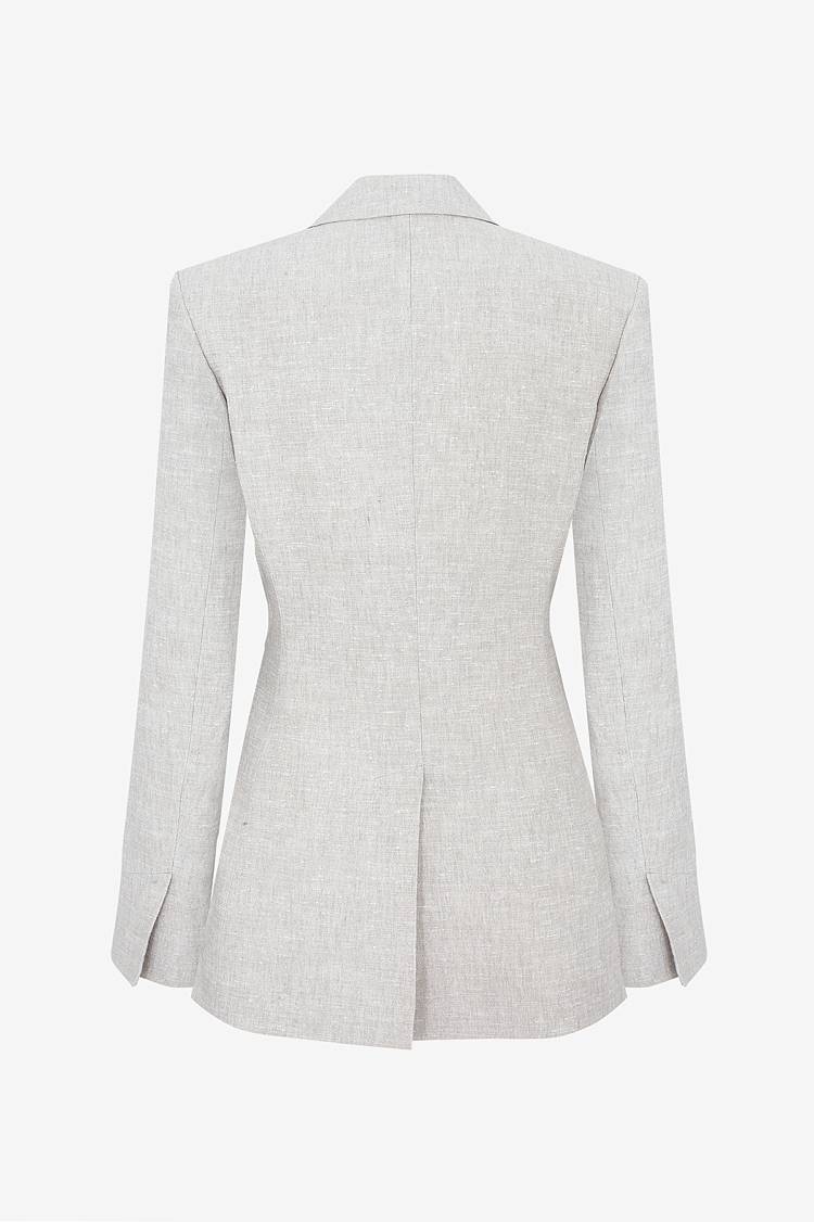 Sly 010 Blazer mit Volant aus Leinengemisch Fabrikladen