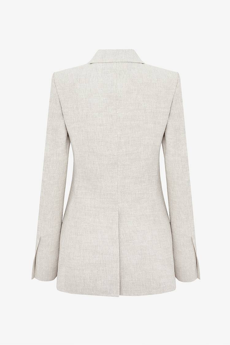 Sly 010 Taillierter Blazer aus Leinengemisch Black Friday Preise