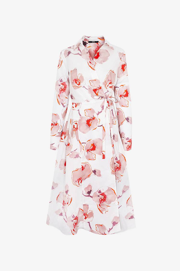Sly 010 Midi-Wickelkleid aus Baumwolle mit Blumendruck Cyber Monday