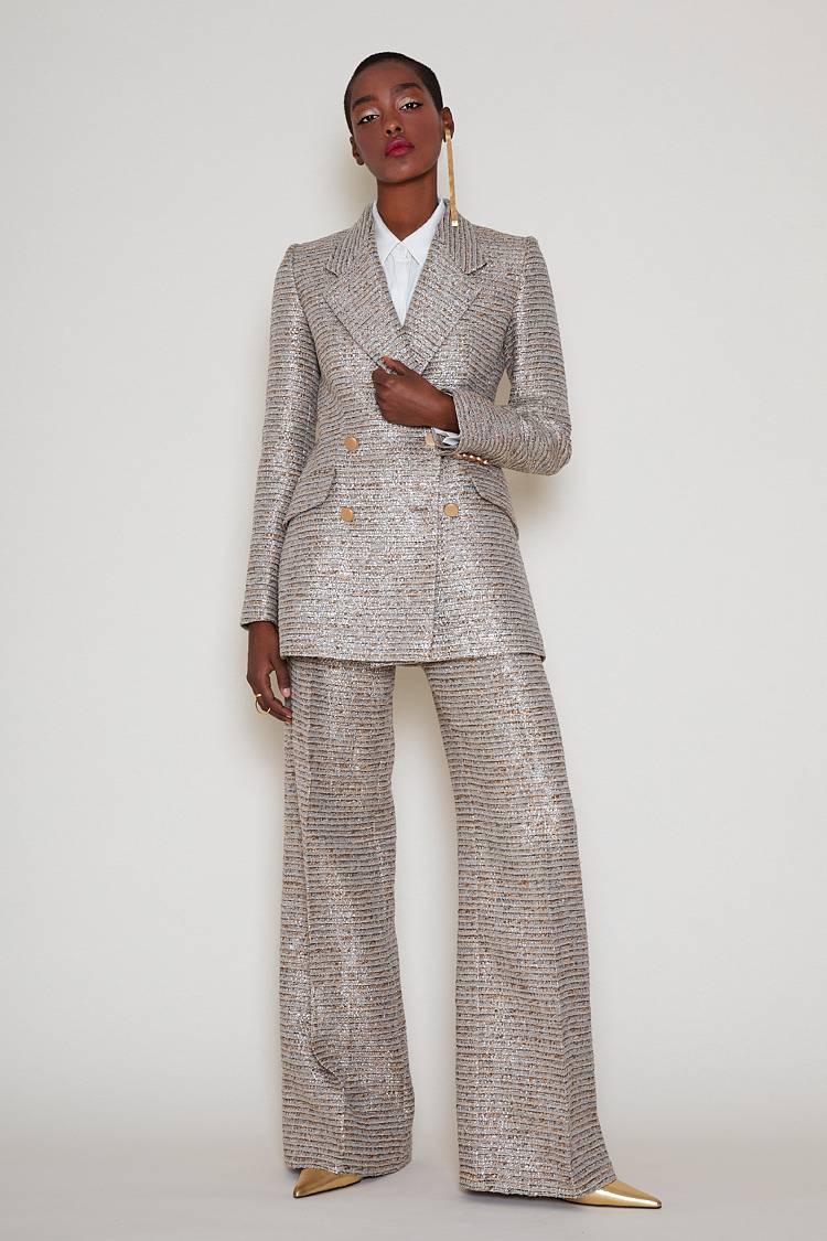 Sly 010 **Doppelreihiger Blazer aus Tweed** Lagerräumung