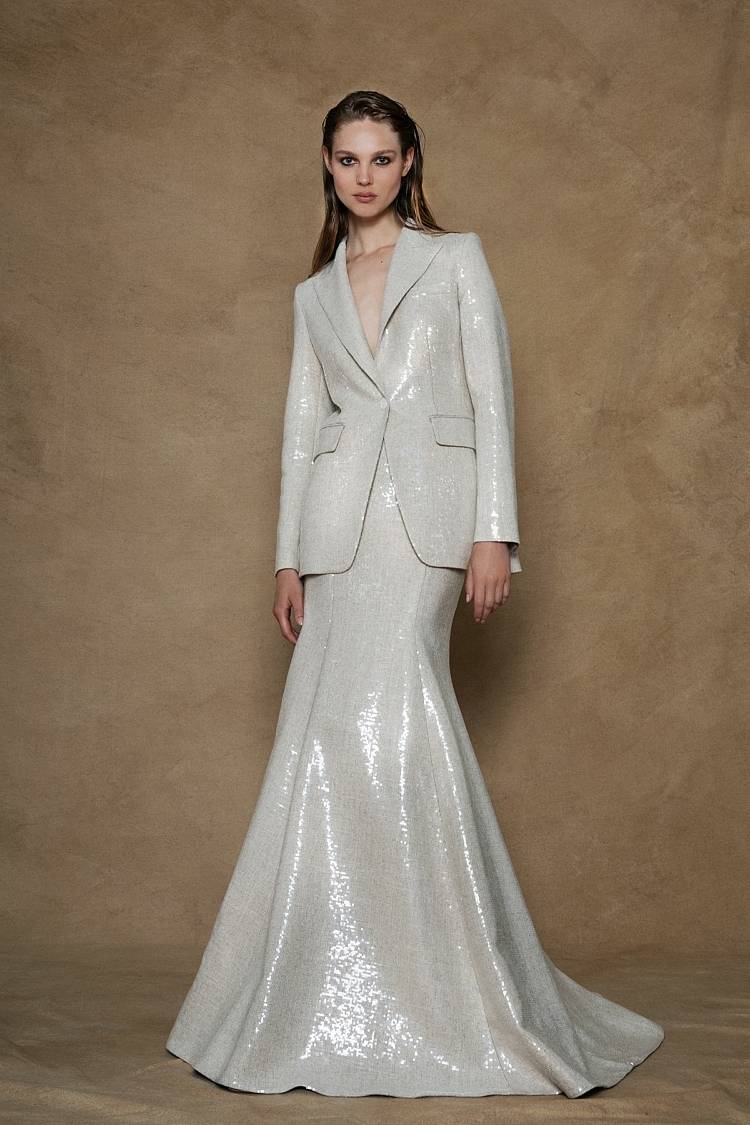 Sly 010 Langer Blazer mit Pailetten Tiefpreis