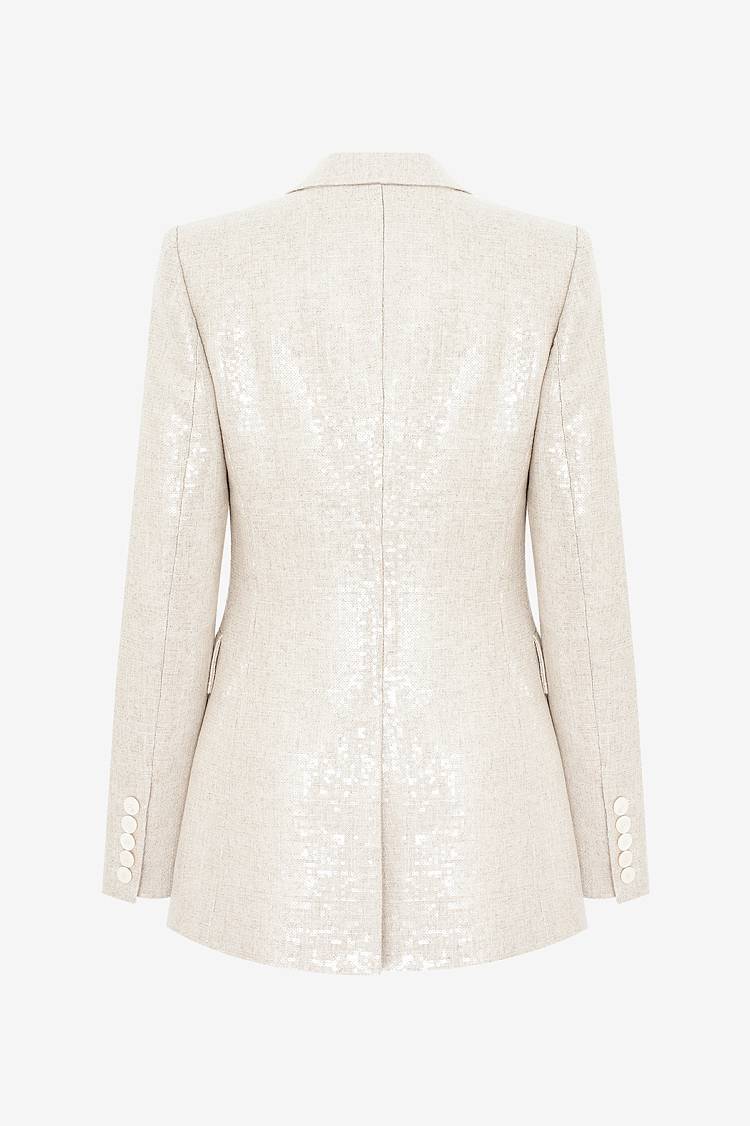 Sly 010 Langer Blazer mit Pailetten Tiefpreis