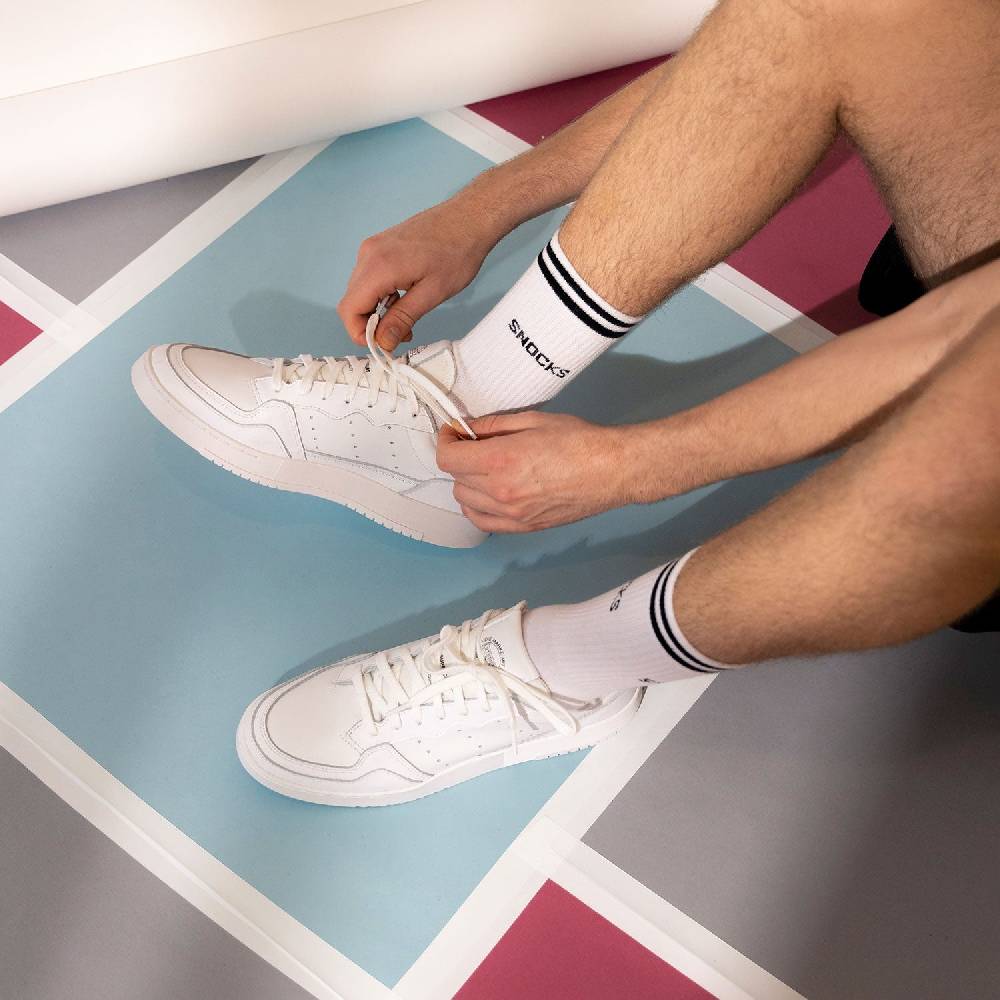 Snocks Hohe Sportsocken mit Streifen aus Bio-Baumwolle Jubiläumsangebot