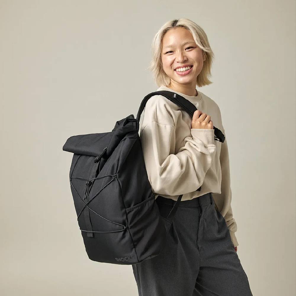 Snocks Rolltop Rucksack aus recyceltem Polyester Riesige Ersparnisse