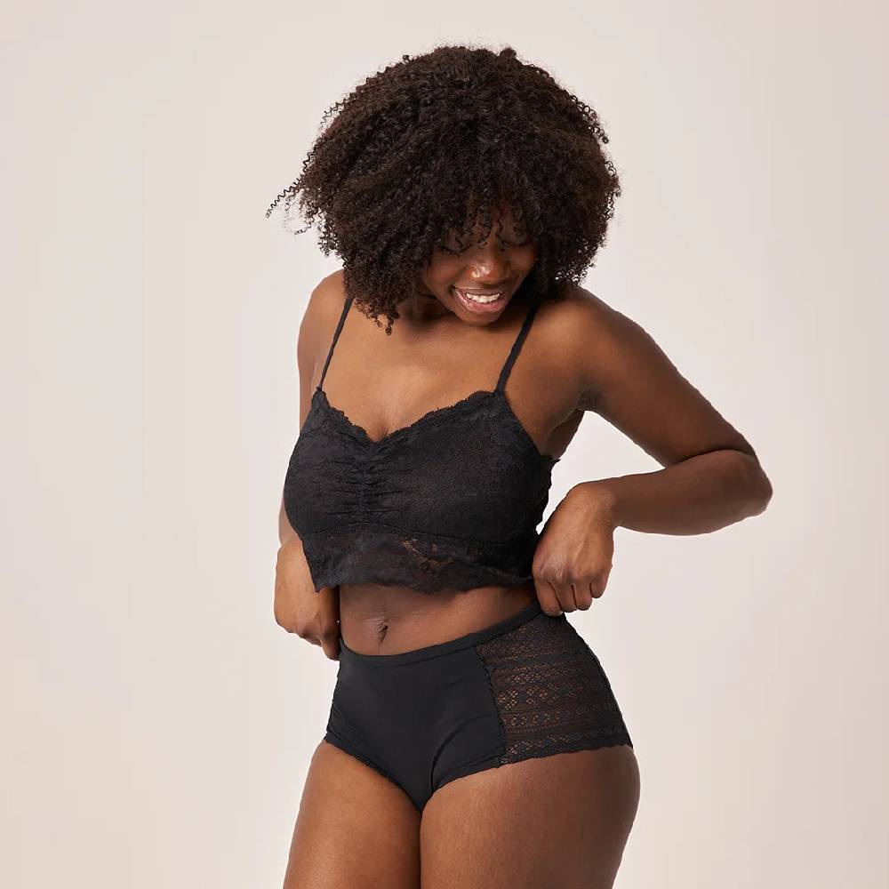 Snocks High Waist Hipster Panties mit Spitze aus Bio-Baumwolle Kostenlose Rückgabe