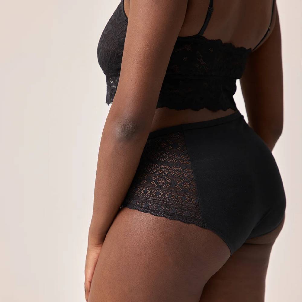 Snocks High Waist Hipster Panties mit Spitze aus Bio-Baumwolle Kostenlose Rückgabe