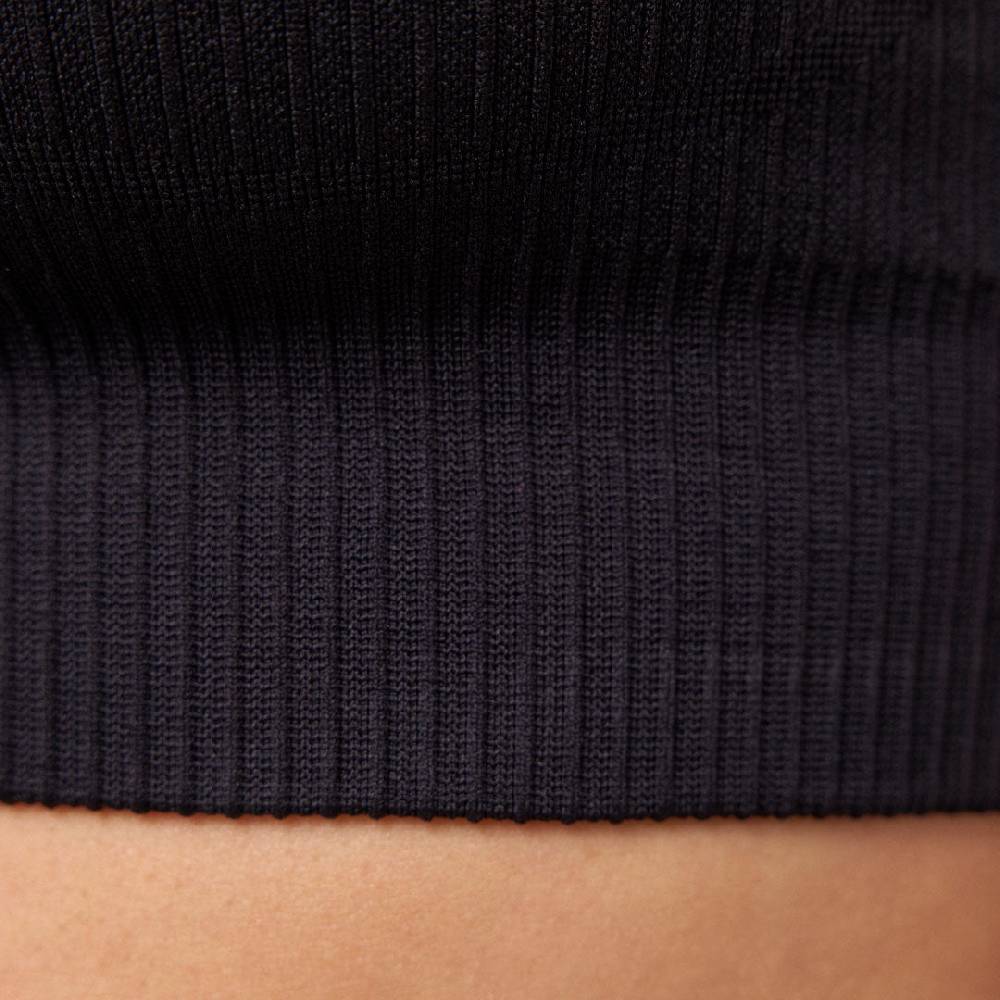 Snocks Geripptes Sportshirt langarm Damen aus recyceltem Polyamid Schlussverkauf