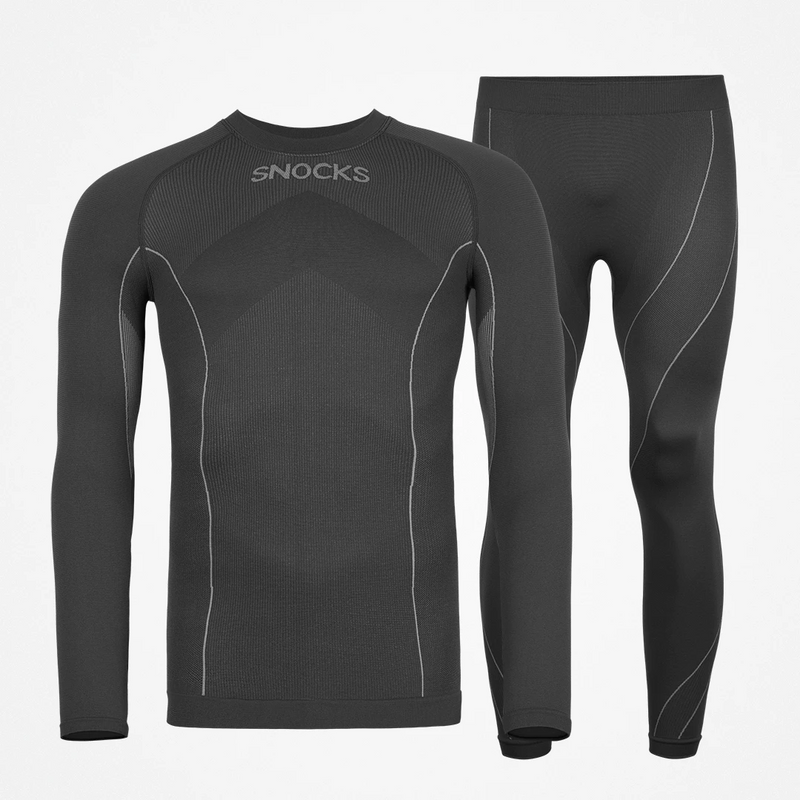 Snocks Thermounterwäsche Herren mit Daumenloch aus recyceltem Polyester Sonderangebote