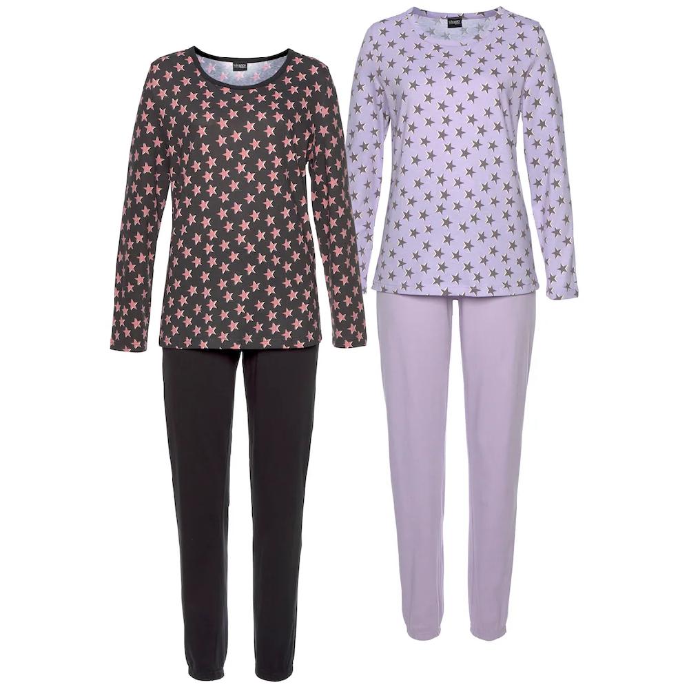 Vivance Dreams Pyjama (4 tlg. 2 Stück) mit Sternenmuster kaufen Räumungsverkauf