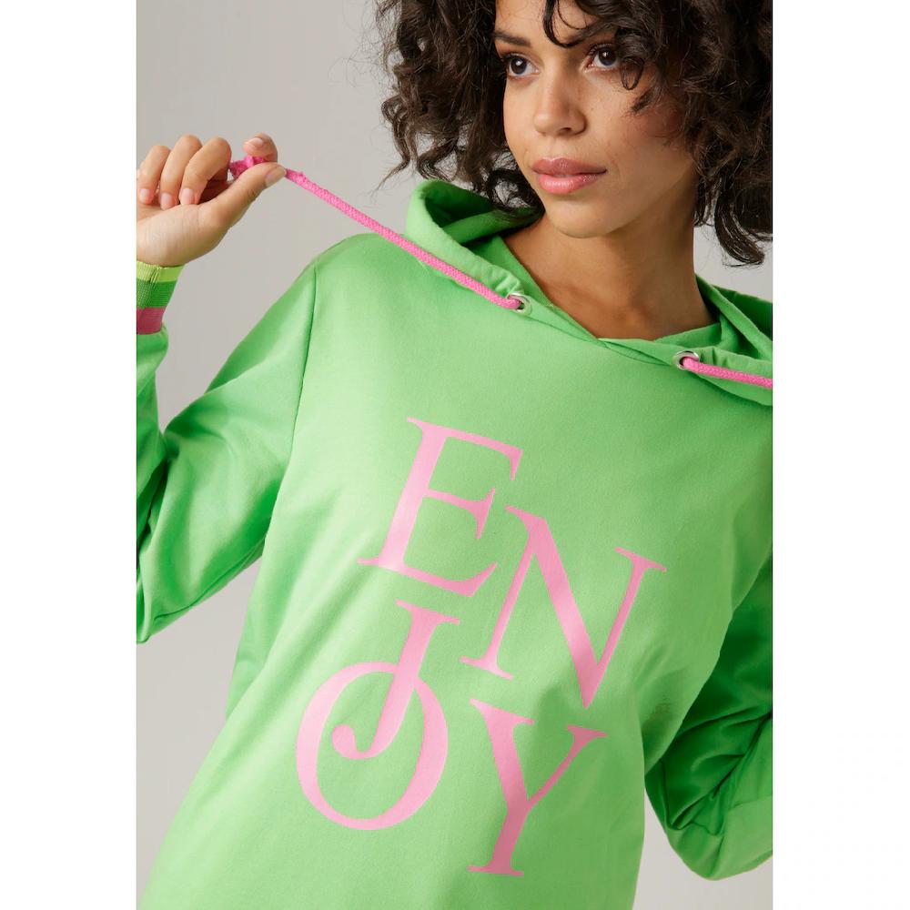 Aniston CASUAL Sweatshirt mit "ENJOY"-Schriftzug Kauf eins, bekomm eins gratis