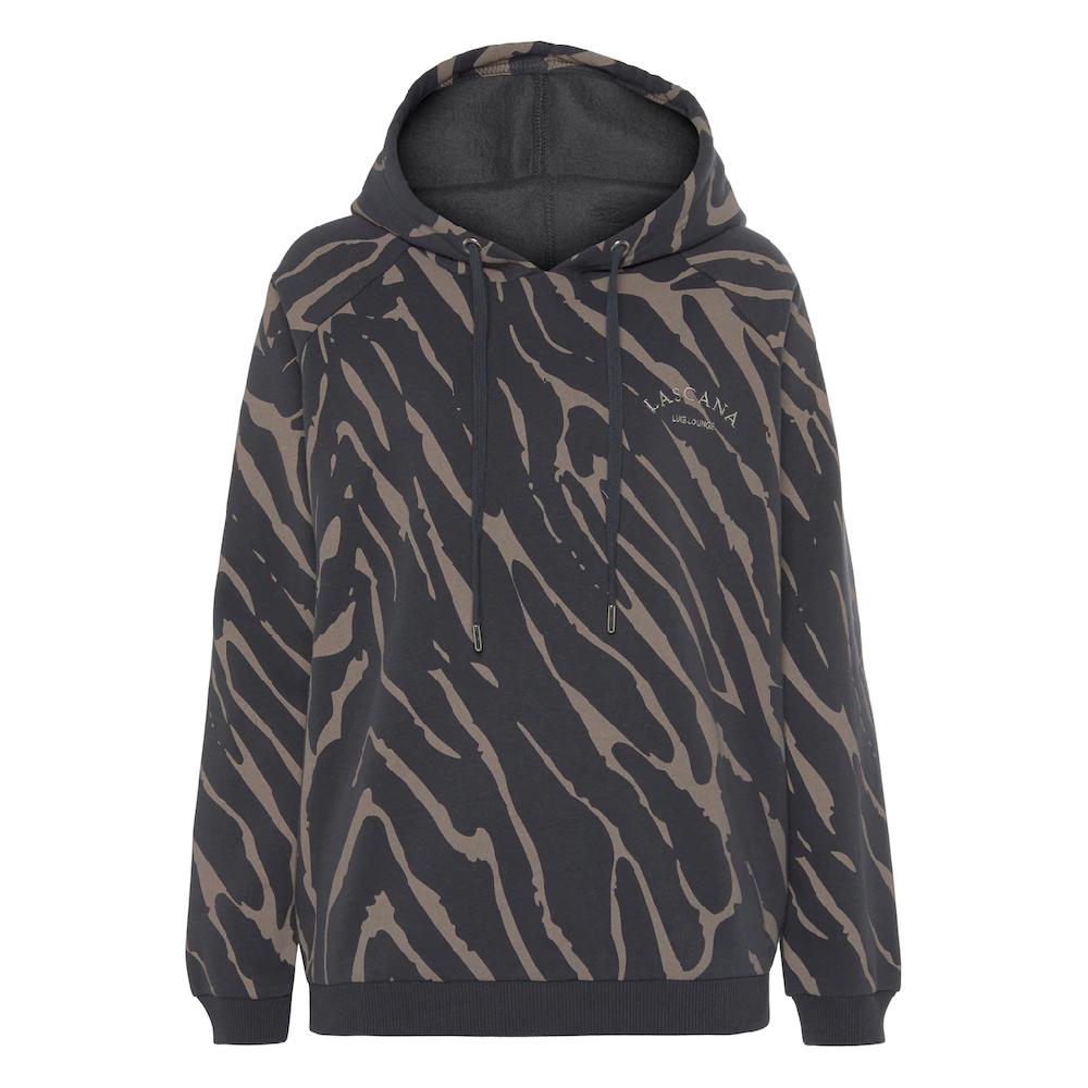 LASCANA Kapuzensweatshirt mit Zebramuster Loungewear JETZT KAUFEN